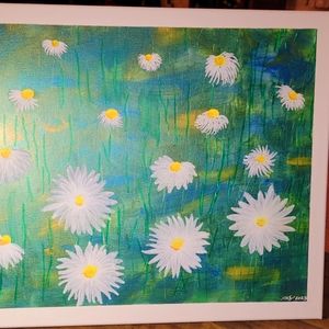 Canvas Paintin "Daisies"